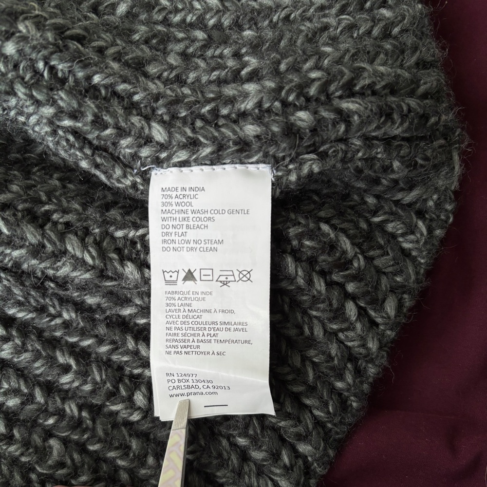Prana Thalia wool blend black dark gray grey duster sweater - Picture 12 of 16